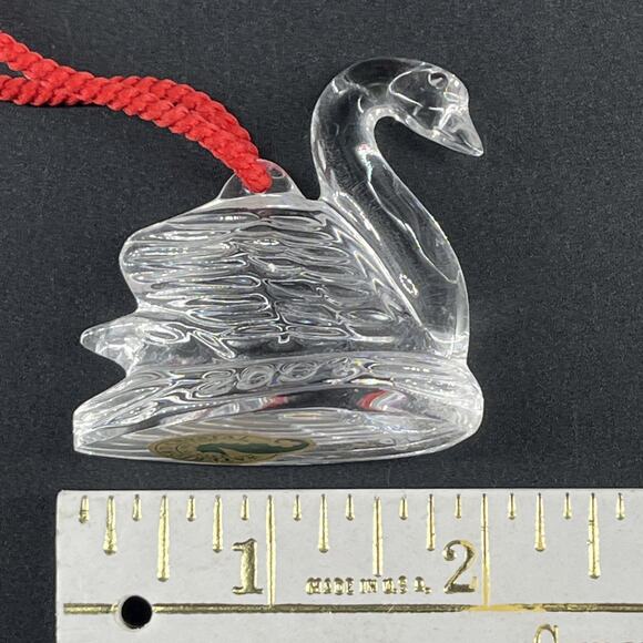 Waterford Crystal Glass Ornament 12 Days of Christmas Seven Swans 2001 7th - Picture 2 of 10